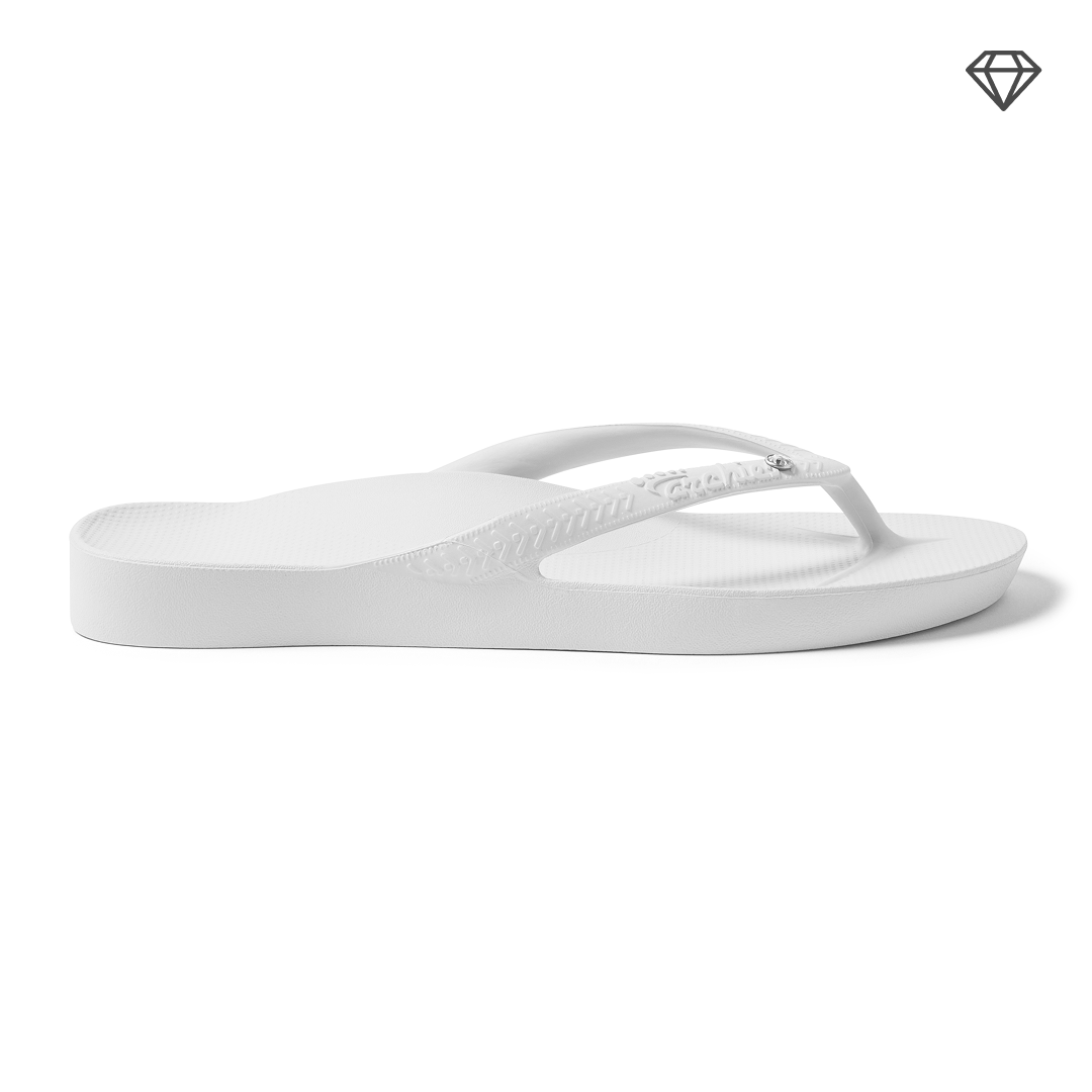Arch Support Flip Flops - Classic - Crystal White